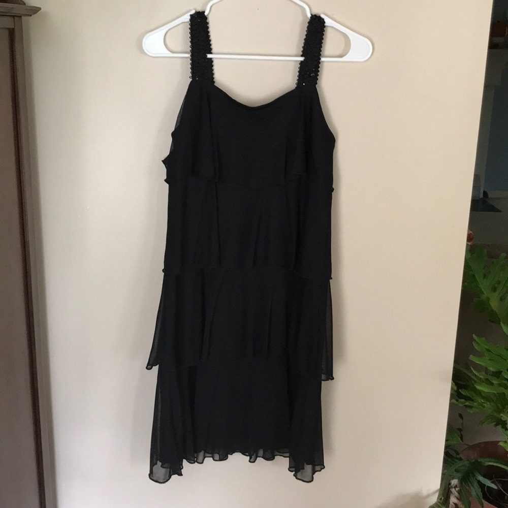 Black sequin party dress